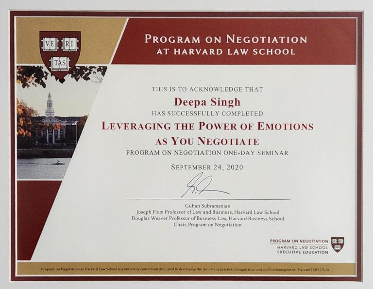 Leveraging The Power Of Emotions As You Negotiate by Harvard Law School